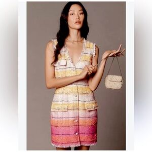 Anthropologie | Maeve Tweed Sleeveless Mini Dress